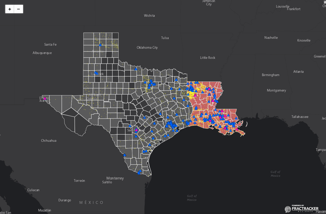 Texas & Louisiana Petrochemical Threat Map